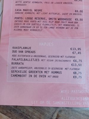 Appetizers at Den Hoek Af in Ghent