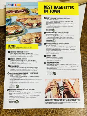 Menu page 1 of 2  at Pans & Company - Calle de Alfonso in Zaragoza