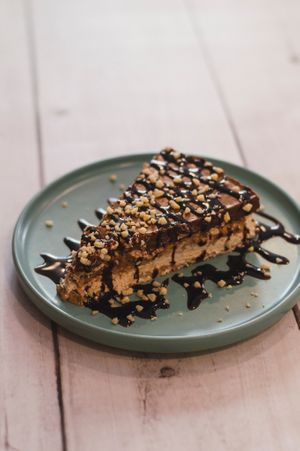 tarta de chocolate y nata at La Oveja Negra in Madrid
