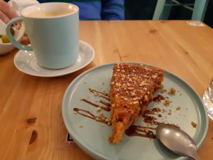 Carrot cake at La Oveja Negra in Madrid