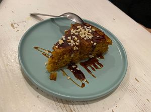 Tarta de zanahoria   at La Oveja Negra in Madrid