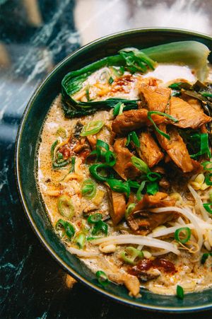 Ramen vegetal.
Disponible sólo los lunes at La Oveja Negra in Madrid