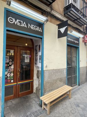 Entrance  at La Oveja Negra in Madrid