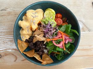 Ensalada del día at La Oveja Negra in Madrid