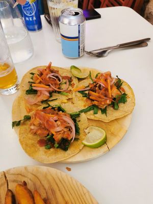 Jackfruit Nachos at La Oveja Negra in Madrid