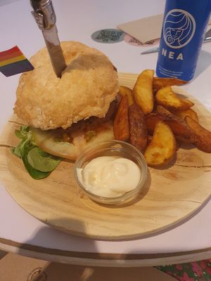 Vegan Queer Burger at La Oveja Negra in Madrid