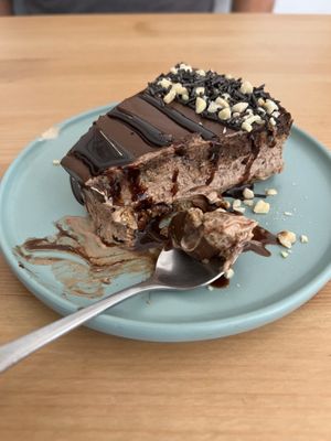 Chocolate cake  at La Oveja Negra in Madrid