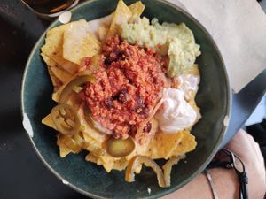 Nachos at La Oveja Negra in Madrid