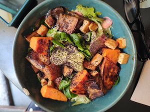 Warm salad at La Oveja Negra in Madrid