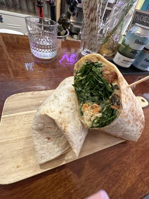 hummus wrap  at La Oveja Negra in Madrid
