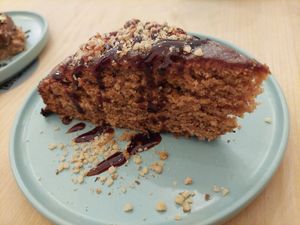 Carrot cake at La Oveja Negra in Madrid