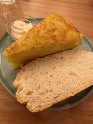 Spanish omelette!   at La Oveja Negra in Madrid