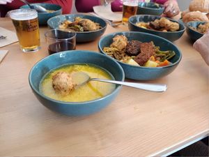 Cocido madrileño vegano solo disponible en menú del día. at La Oveja Negra in Madrid