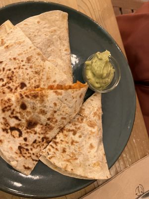 Seitan quesadilla   at La Oveja Negra in Madrid