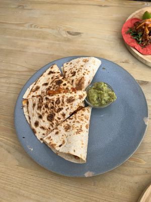 Seitan quesadillas   at La Oveja Negra in Madrid