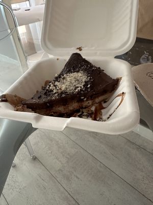 Chocolate & cream cake  at La Oveja Negra in Madrid