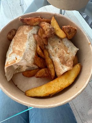 Seitan wrap at La Oveja Negra in Madrid