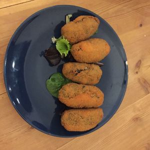 Spinach croquettes  at La Oveja Negra in Madrid