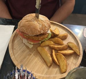 Hamburguesa oveja negraa  at La Oveja Negra in Madrid