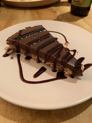 CHOCOLATE CAKE!!!!!!! A MUST! at La Oveja Negra in Madrid