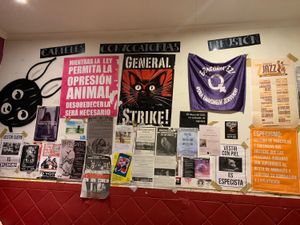 Posters at La Oveja Negra in Madrid