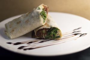 rollo de espinacas at La Oveja Negra in Madrid