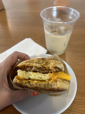 Vegan breakfast sandwich   at Bandit Coffee Co in St Petersburg