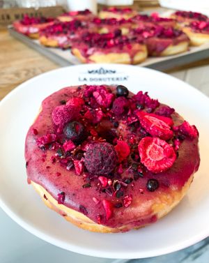 Vegan Forest Fruitdonut at La Donuteria in Trnava