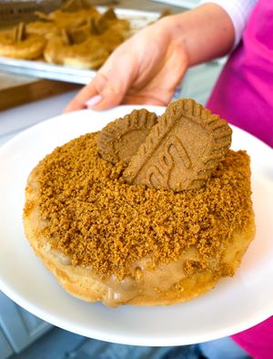 Vegan Lotus Caramel donut at La Donuteria in Trnava