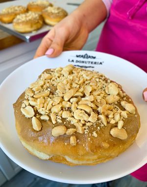 Vegan Peanut butter donut at La Donuteria in Trnava