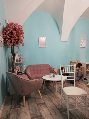 Inside at La Donuteria in Trnava