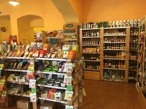 Inside (chocolate tea) at Bioobchod Rozmaryna in Prague