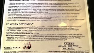 A very small section of VEGAN OPTIONS  at Aruba Experience in Oranjestad