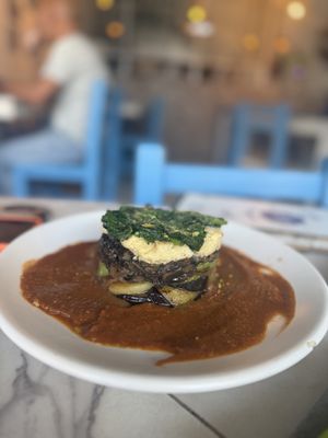 Vegan Torre Mediterranean  at OPA Greek Bistro in Puerto Vallarta