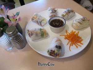 Magnolia Fresh Spring Rolls with Spicy Dipping Sauce
 at Magnolia Cafe in Guelph