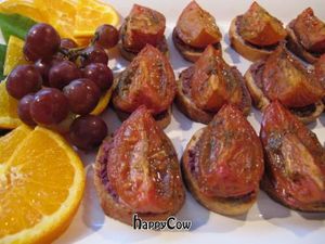 Roasted Plum Tomato Crostinis for catering
 at Magnolia Cafe in Guelph