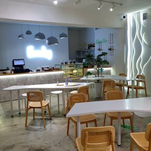 1st floor cafe / market at Foody Vegan Experience Center  in Ulaanbaatar