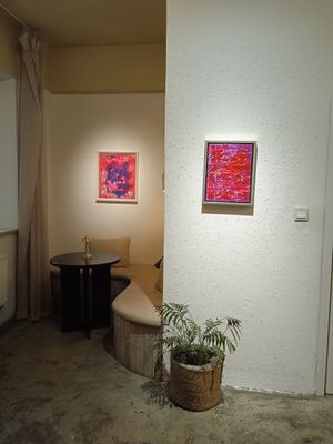 Some art piece at Foody Vegan Experience Center  in Ulaanbaatar