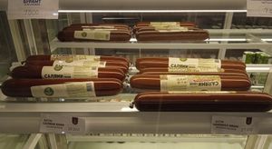 Vegan sausage at Foody Vegan Experience Center  in Ulaanbaatar