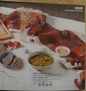 The menu: Soup at Foody Vegan Experience Center  in Ulaanbaatar