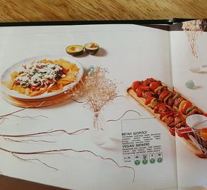 The menu at Foody Vegan Experience Center  in Ulaanbaatar