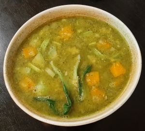 Lentil green soup at Foody Vegan Experience Center  in Ulaanbaatar