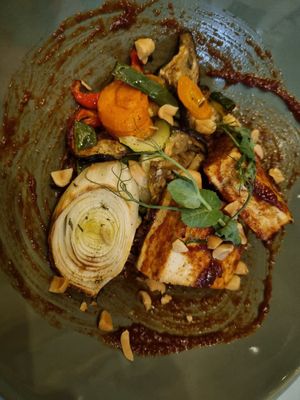 Bbq tofu at Naturalmente in Sevilla