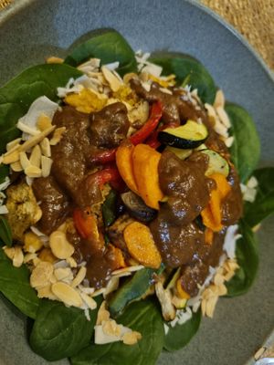 Vegan cous at Naturalmente in Sevilla