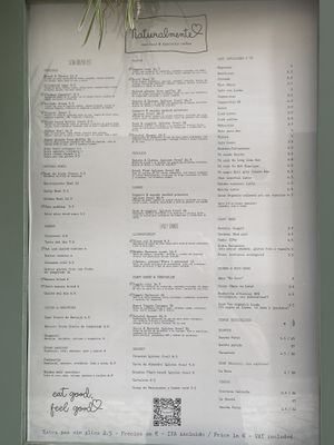 Menu  at Naturalmente in Sevilla