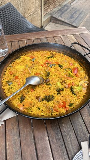 Vegan paella   at El Secreto de Loreto in Denia