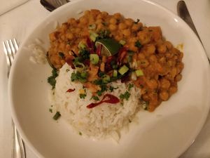Chickpea and sweet potato curry at Lucan Spa Hotel Dublin in Lucan