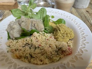 Plat de falafels, taboulé veganisable sur demande   at La Wilderie in Lille