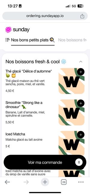 Menu  at La Wilderie in Lille