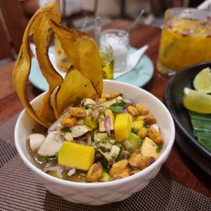 Ceviche vegan at Néctar Comida Afetiva in Itacare